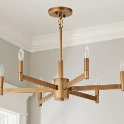 Sleekly Modern Squared Chandelier - 6 Light