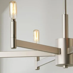 Sleekly Modern Squared Chandelier - 6 Light