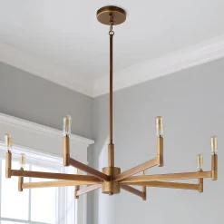 Sleekly Modern Squared Chandelier - 8 Light