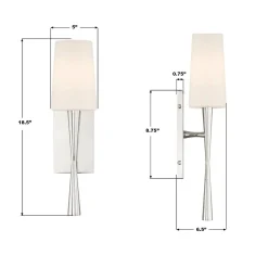 Slim Hourglass Bath Sconce