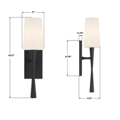 Slim Hourglass Bath Sconce