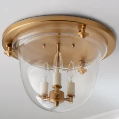 Smokebell Lantern Ceiling Light - Clear