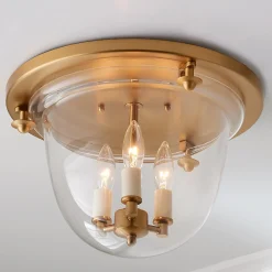 Smokebell Lantern Ceiling Light - Clear