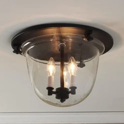 Smokebell Lantern Ceiling Light - Clear