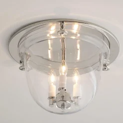 Smokebell Lantern Ceiling Light - Clear