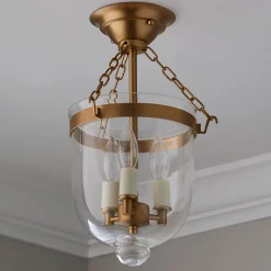 Smokebell Lantern Semi-Flush Ceiling Light - Small
