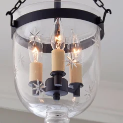 Smokebell Lantern Semi-Flush Ceiling Light - Small
