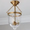 Smokebell Lantern Semi-Flush Ceiling Light - Small