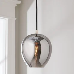 Smoked Glass Drop Pendant - Small