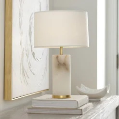 Snowpack Cordless LED Table Lamp - Alabaster
