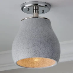 Snowy Bell Semi-Flush Ceiling Light