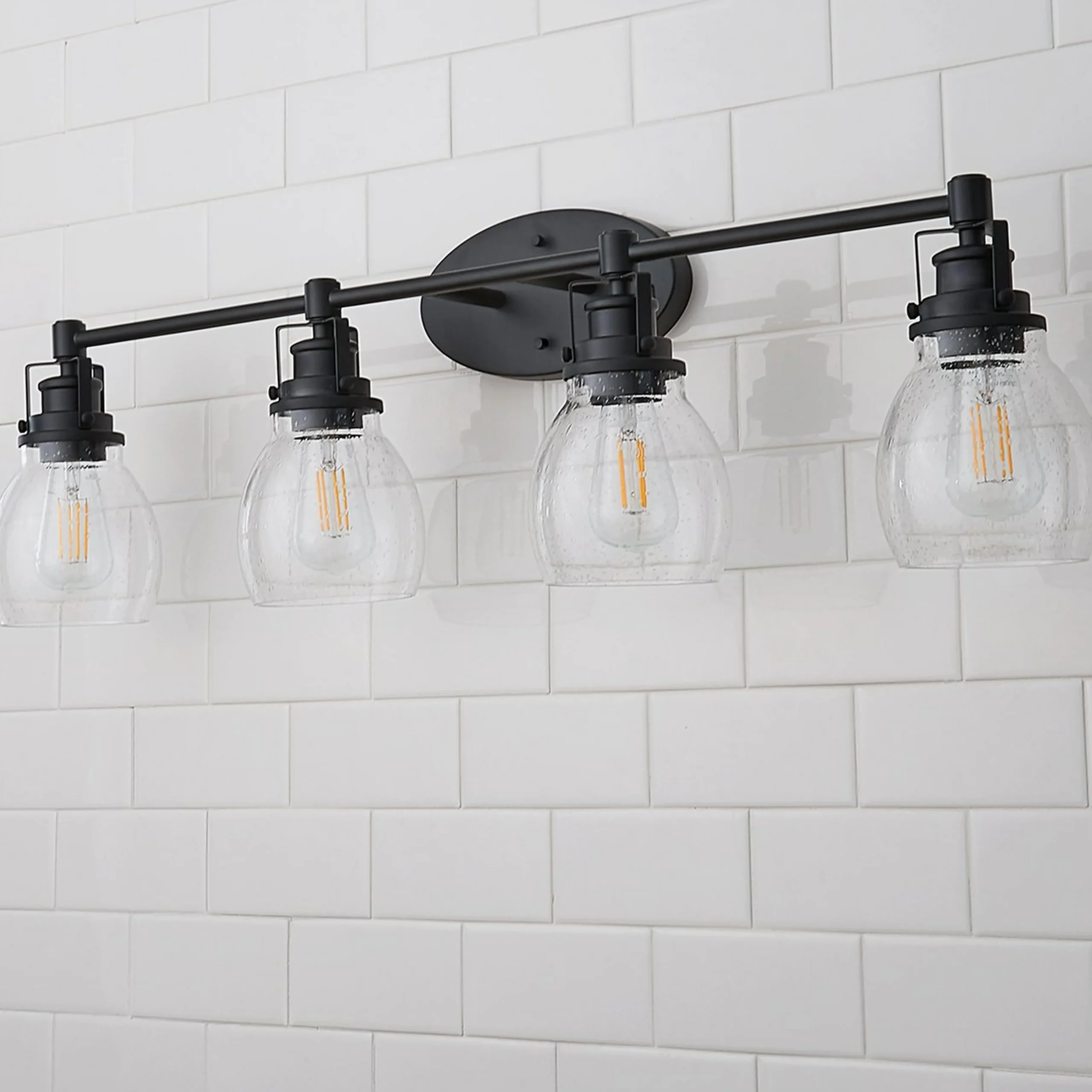 Soft Seeded Vanity Light - 4 Light