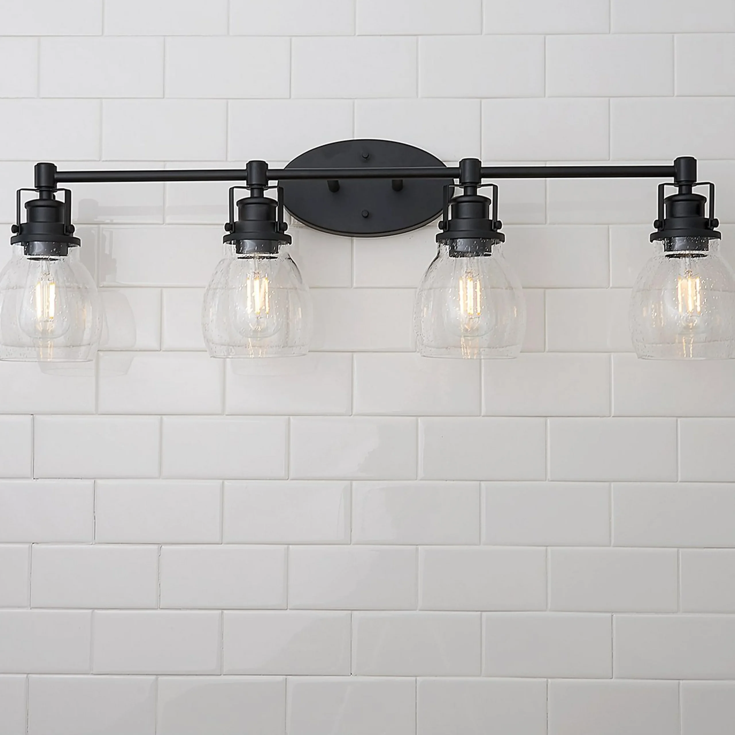 Soft Seeded Vanity Light - 4 Light