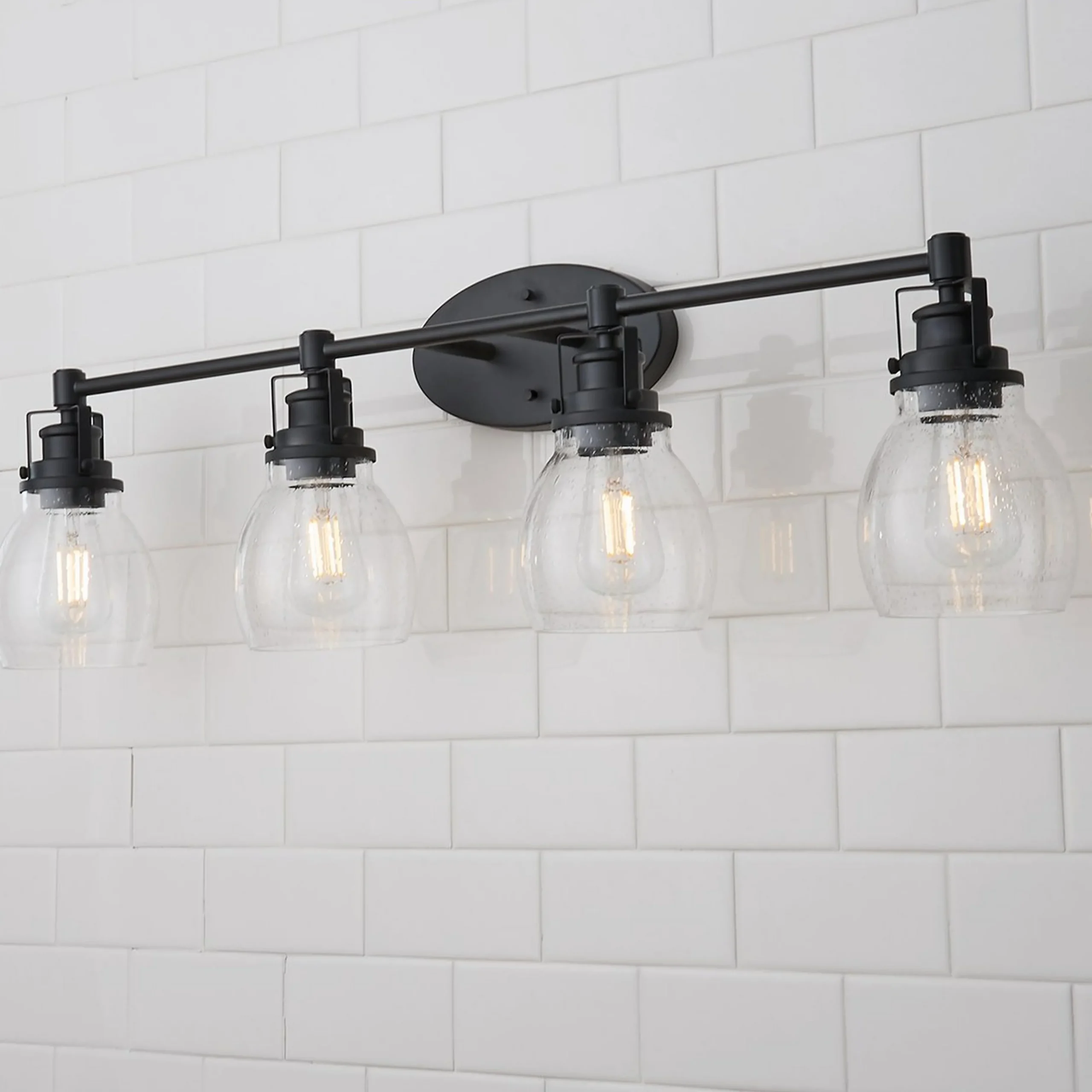 Soft Seeded Vanity Light - 4 Light