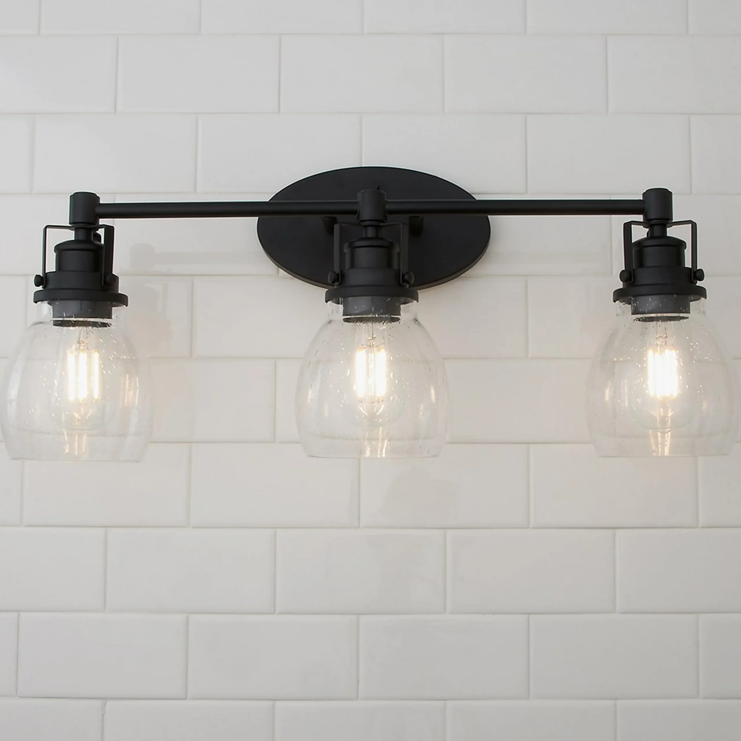 Soft Seeded Vanity Light - 3 Light