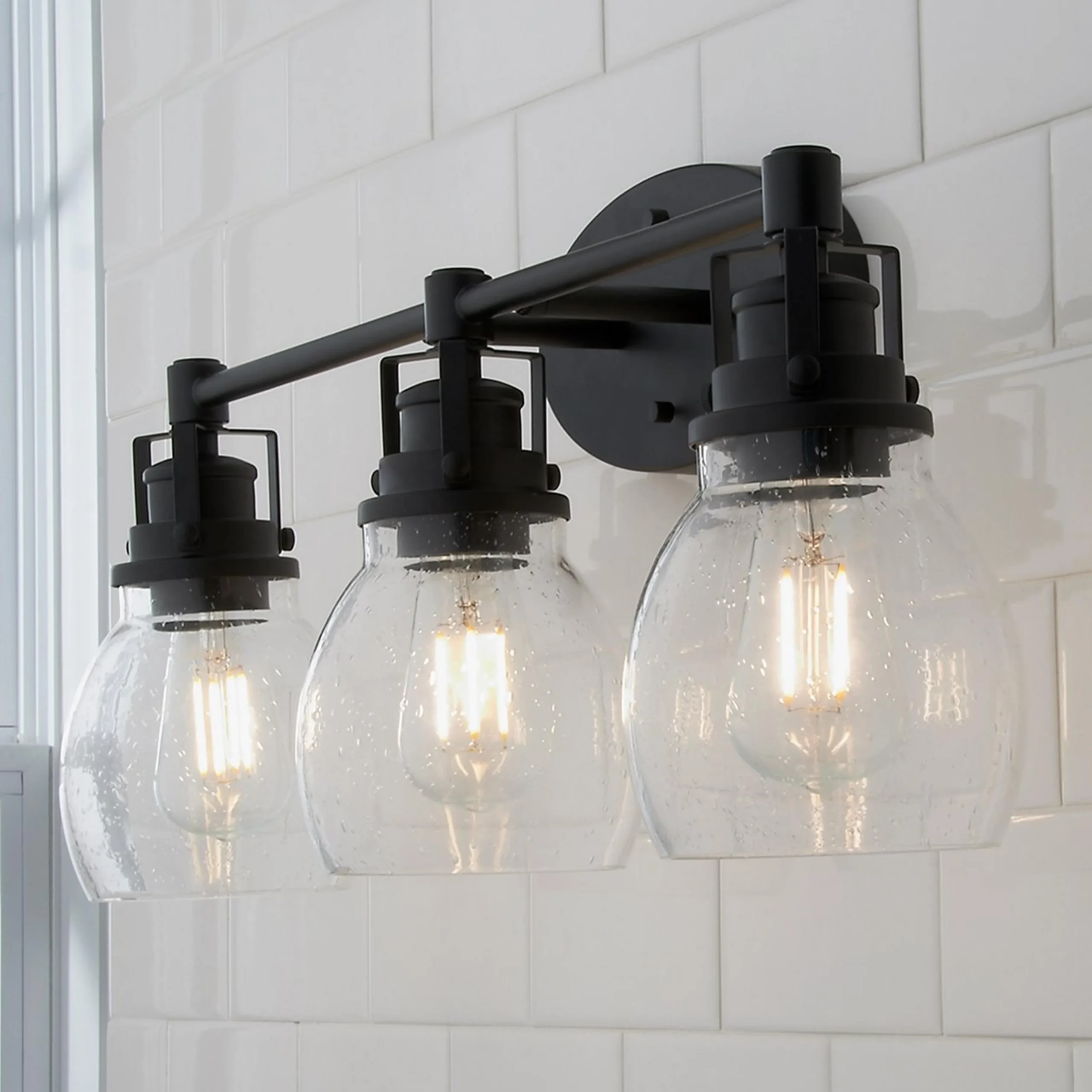 Soft Seeded Vanity Light - 3 Light