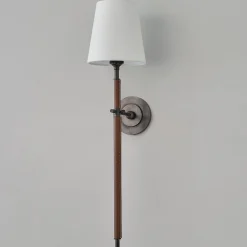 Soho Leather Tall Sconce - 1 Light