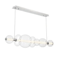 Spectrogram LED Island Chandelier - Clear