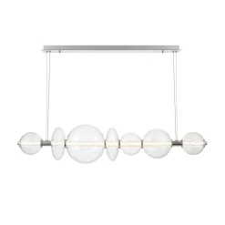 Spectrogram LED Island Chandelier - Clear