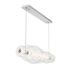 Spectrogram LED Island Chandelier - Clear