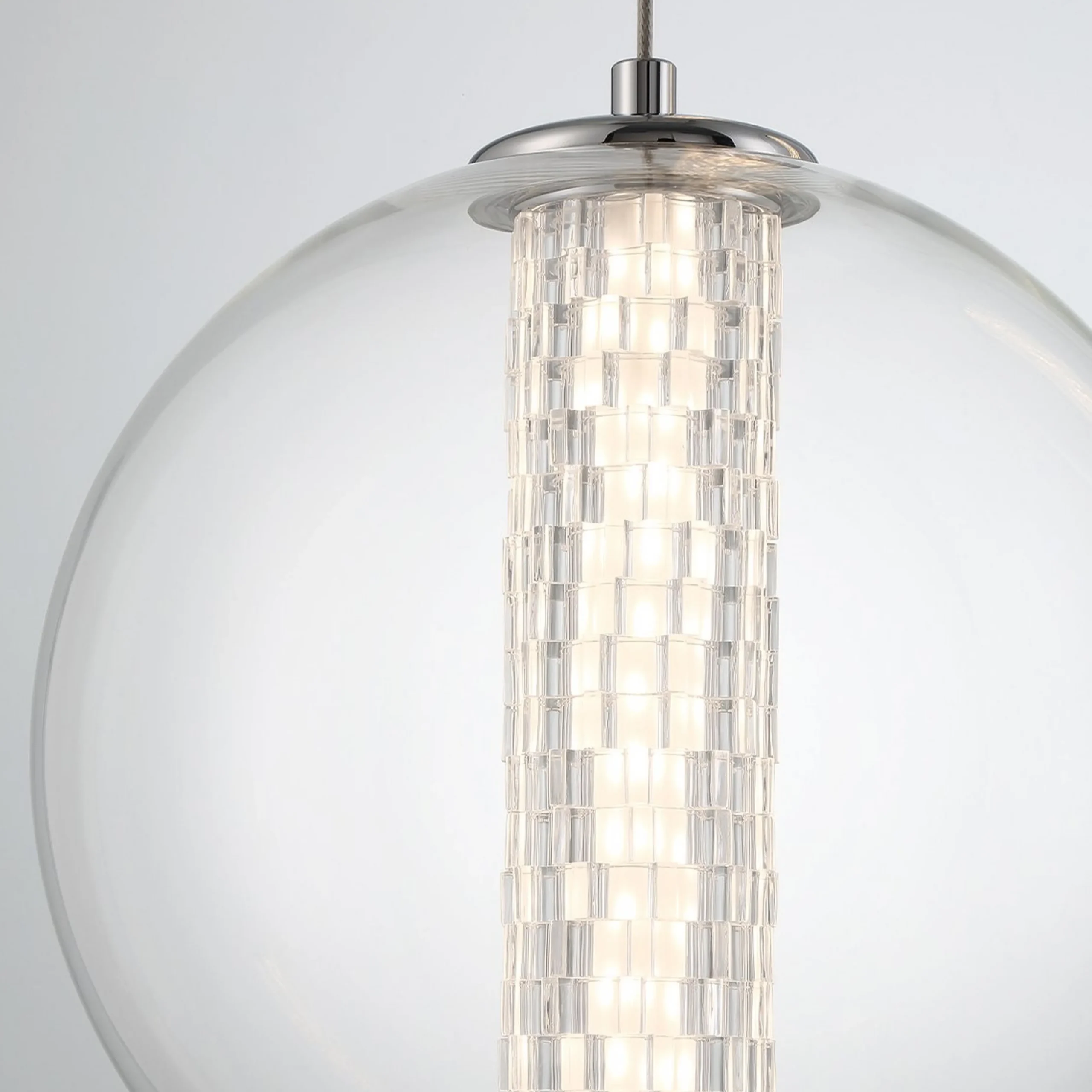 Spectrogram LED Pendant - Clear