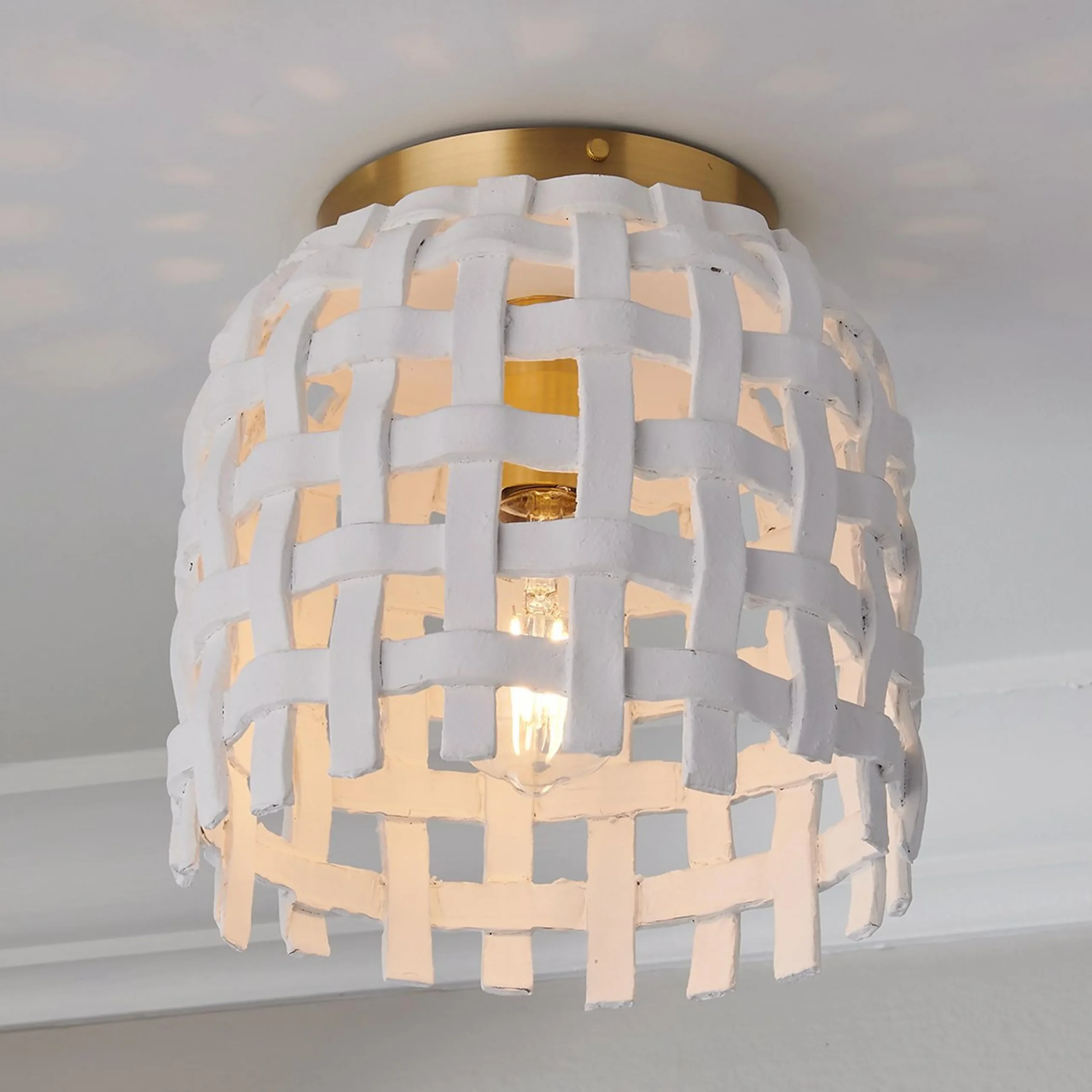 Splint Weave Ceiling Light
