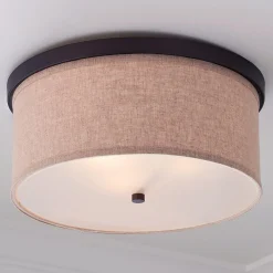 Springfield Linen Shade Ceiling Light