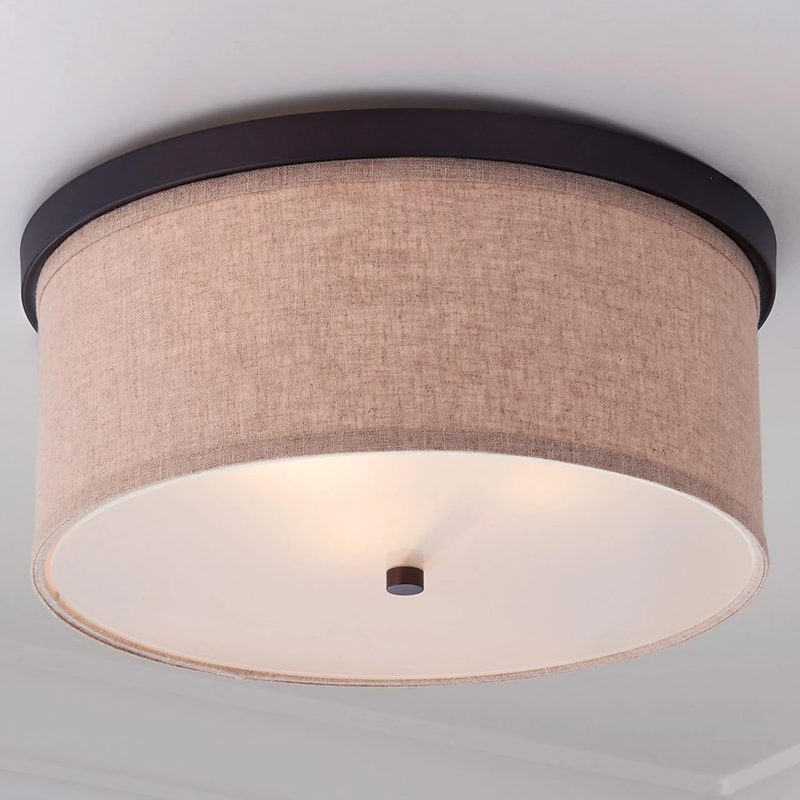 Springfield Linen Shade Ceiling Light