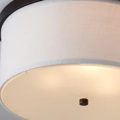 Springfield Linen Shade Ceiling Light