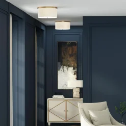 Springfield Linen Shade Ceiling Light