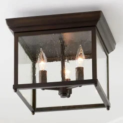 Square Off Outdoor Ceiling Light