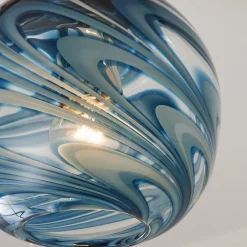 Stormy Skies Glass Globe Semi-Flush Ceiling Light