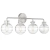Striped Sphere Vanity Light - 4 Light