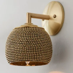 Studded Brass Sconce