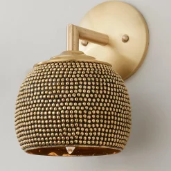 Studded Brass Sconce