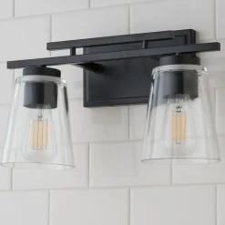 T Bar Taper Vanity Light - 2 Light