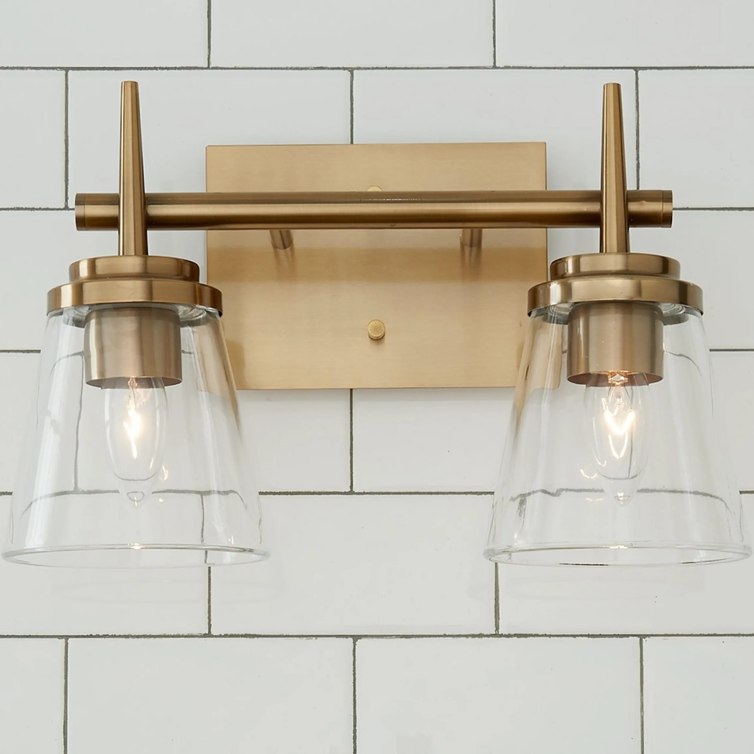 Tapered Spike Vanity Light - 2 Light