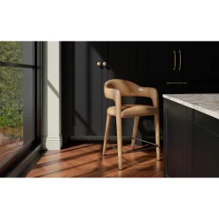 Tati Leather Counter Stool