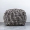 Textured Wool Pouf