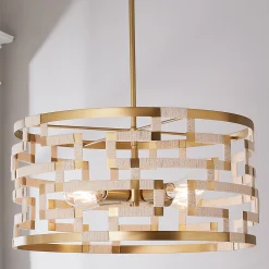 Threaded Grid Chandelier