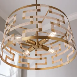 Threaded Grid Chandelier