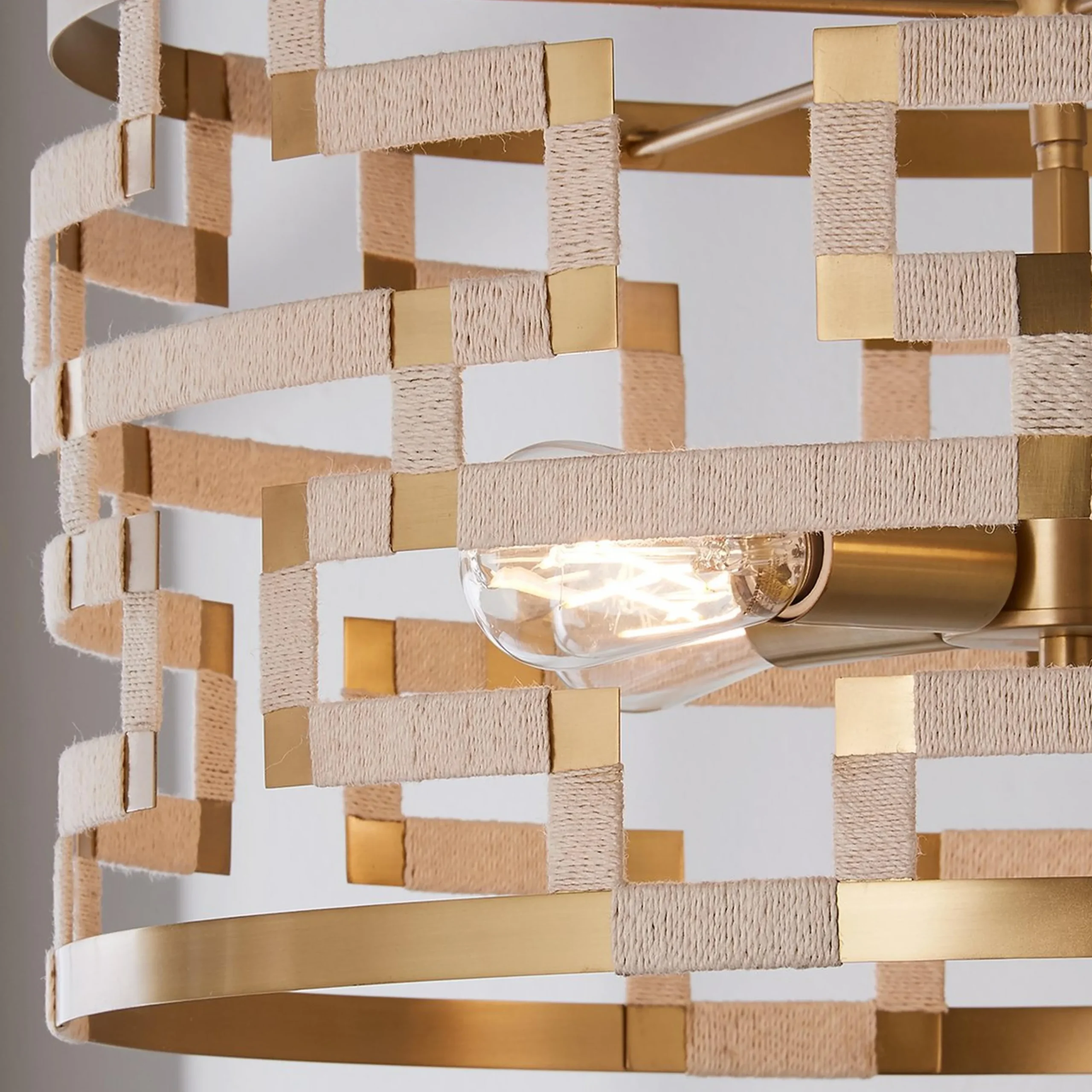 Threaded Grid Chandelier