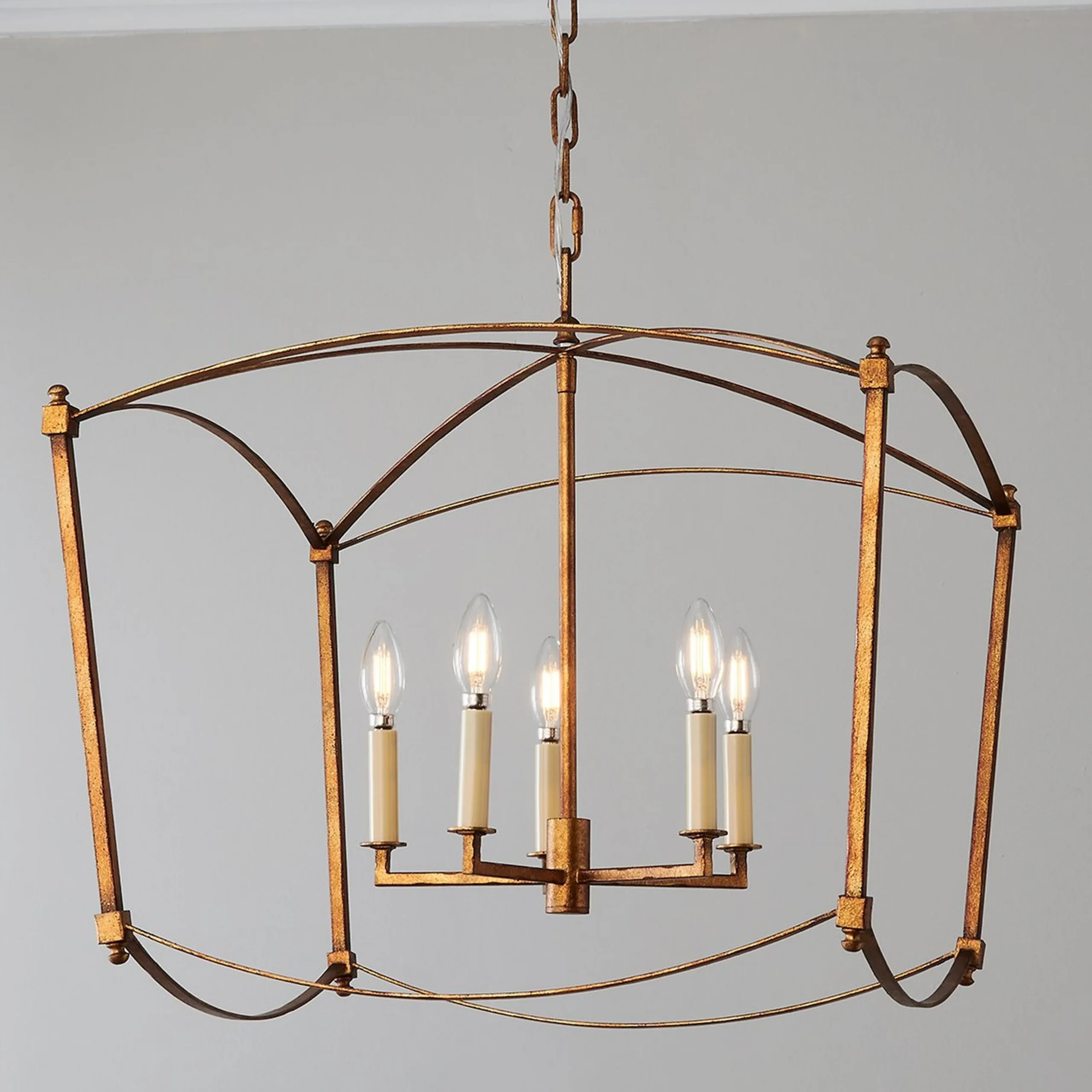 Traditional Beaux Square Lantern - 5 Light