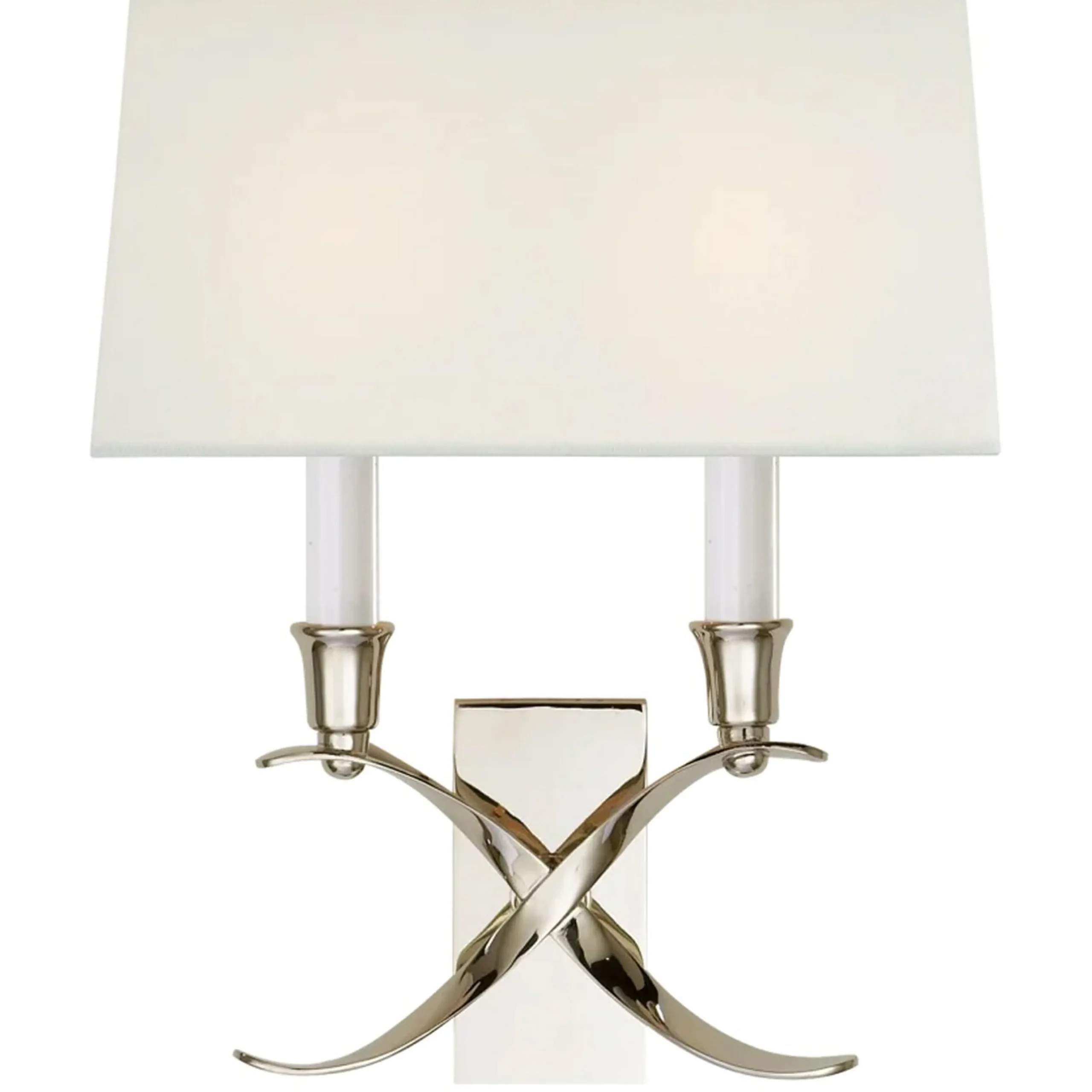 Transitional 'X' Wall Sconce with Shade - 2 Light