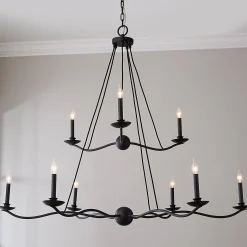 Transverse Waves Tiered Chandelier