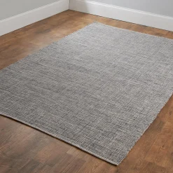 Tri-Toned Neutral Woven Cotton Rug