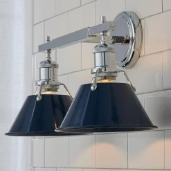 Truncated Cone Shade Vanity Light - 2 light
