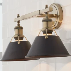 Truncated Cone Shade Vanity Light - 2 light