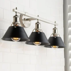 Truncated Cone Shade Vanity Light - 3 light