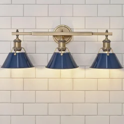 Truncated Cone Shade Vanity Light - 3 light